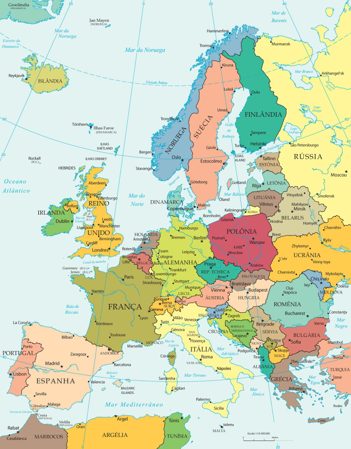 Información e imágenes con Mapas de Europa Fisico, Político y para