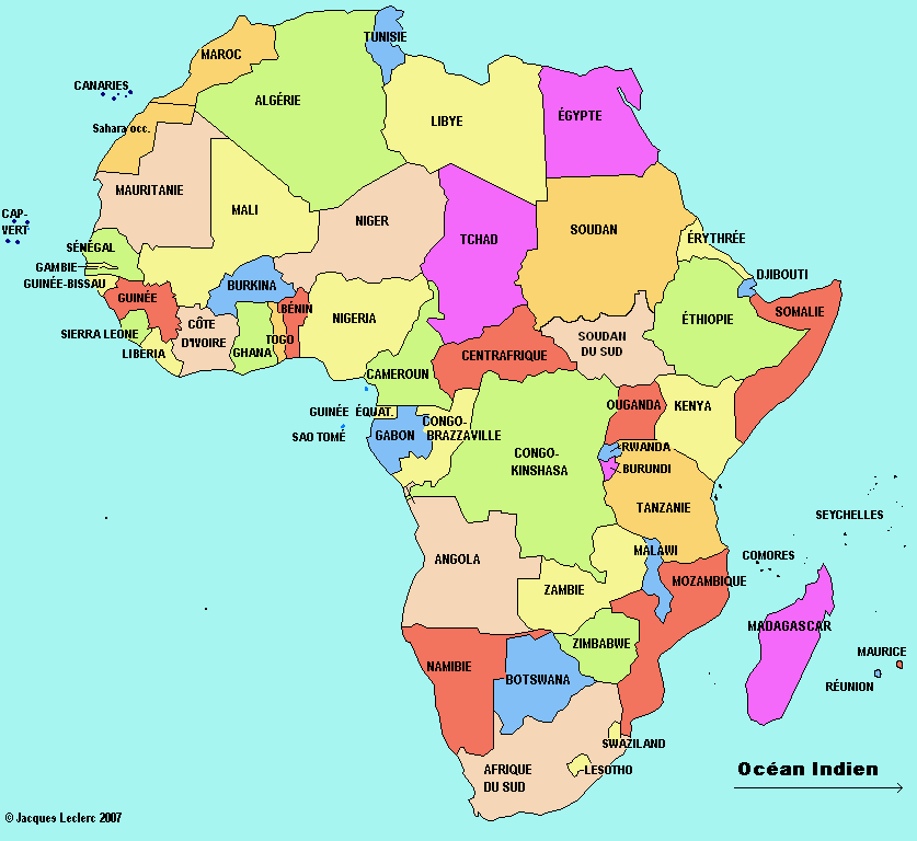 Información E Imágenes Con Mapas De África Y Paises Fisicos Políticos Y Para Colorear 6547