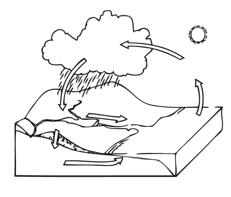 Ciclo del Agua imágenes maquetas y dibujos para colorear