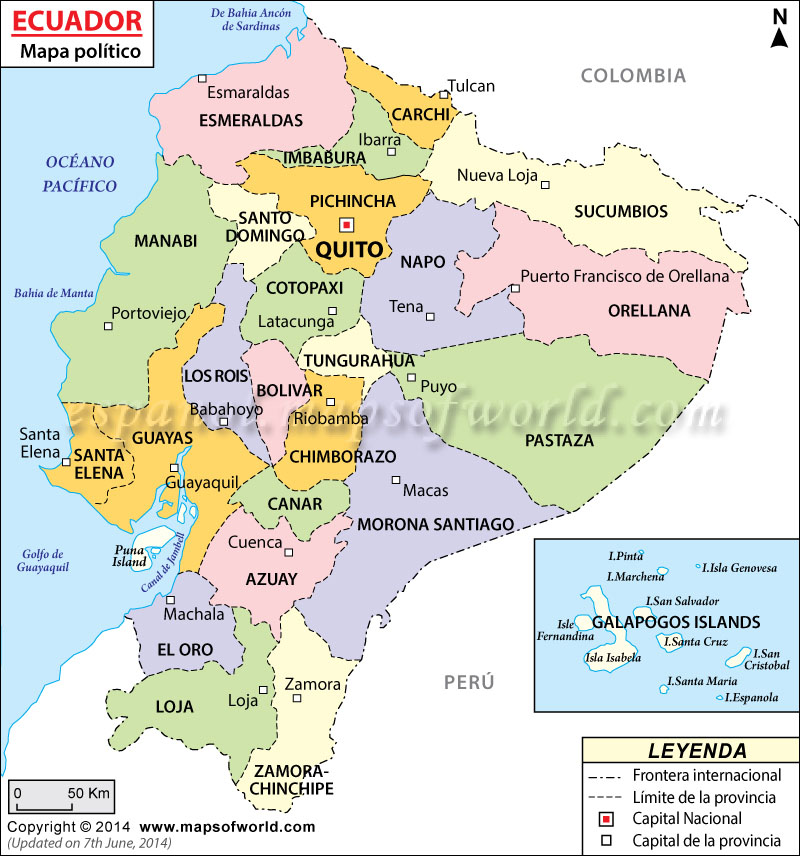 Mapa De Ecuador Y Sus Provincias Printable Online