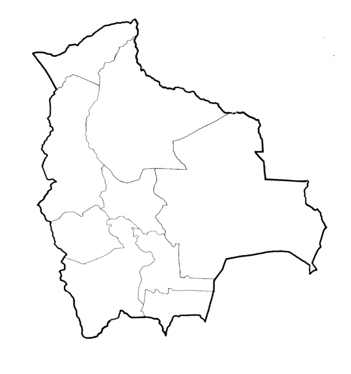 Mapa De Bolivia Con Nombres Departamentos Y Provinciaspara Descargar