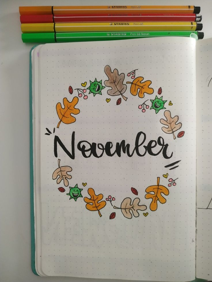 Portadas de noviembre diseños creativos ideas bonitas dibujos