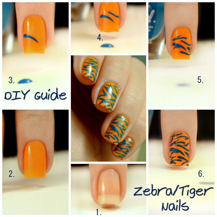DIY Zebra Nails