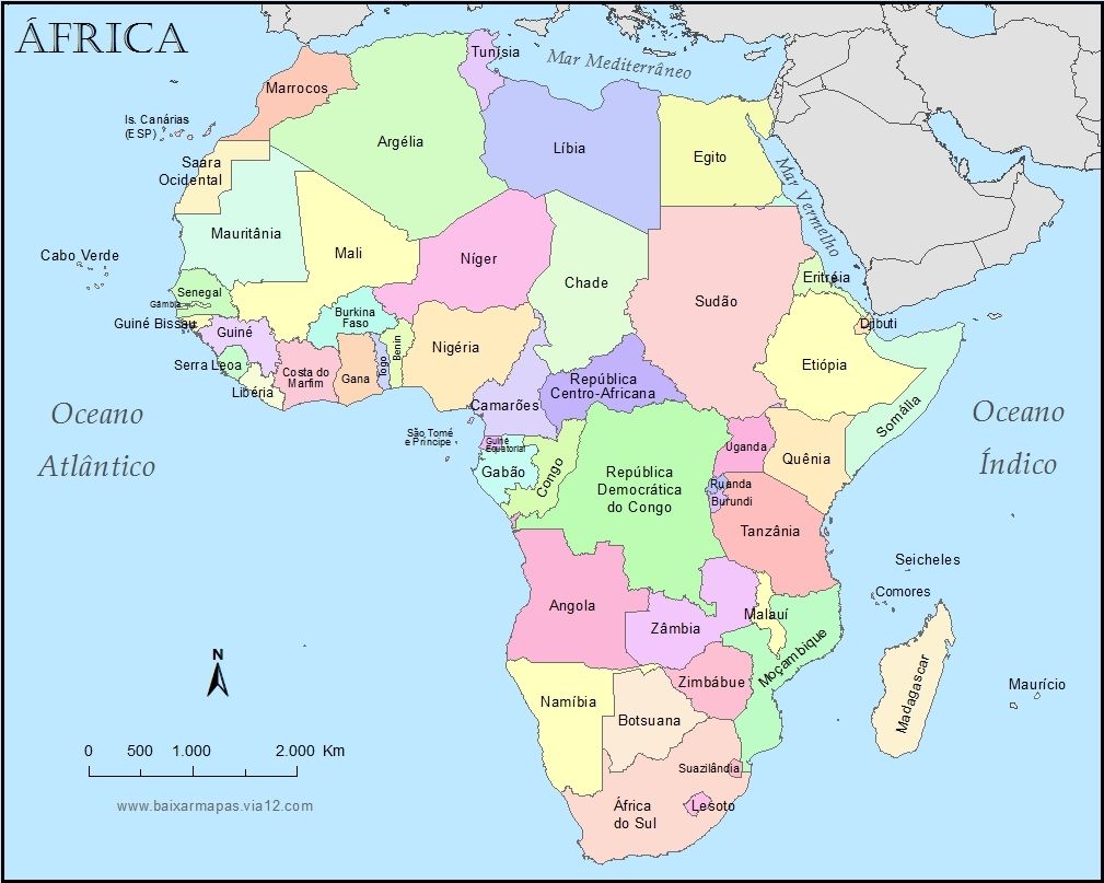 Información E Imágenes Con Mapas De África Y Paises Fisicos Políticos Y Para Colorear 3335
