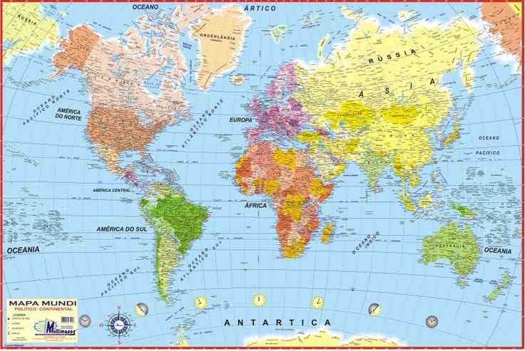 Mapas De Los 5 Continentes Con Paises Para Descargar 2571