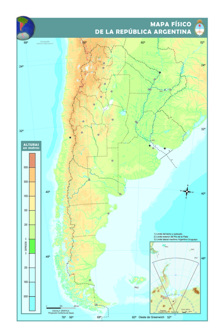 mapa argentina fisico politico para imprimir        <h3 class=