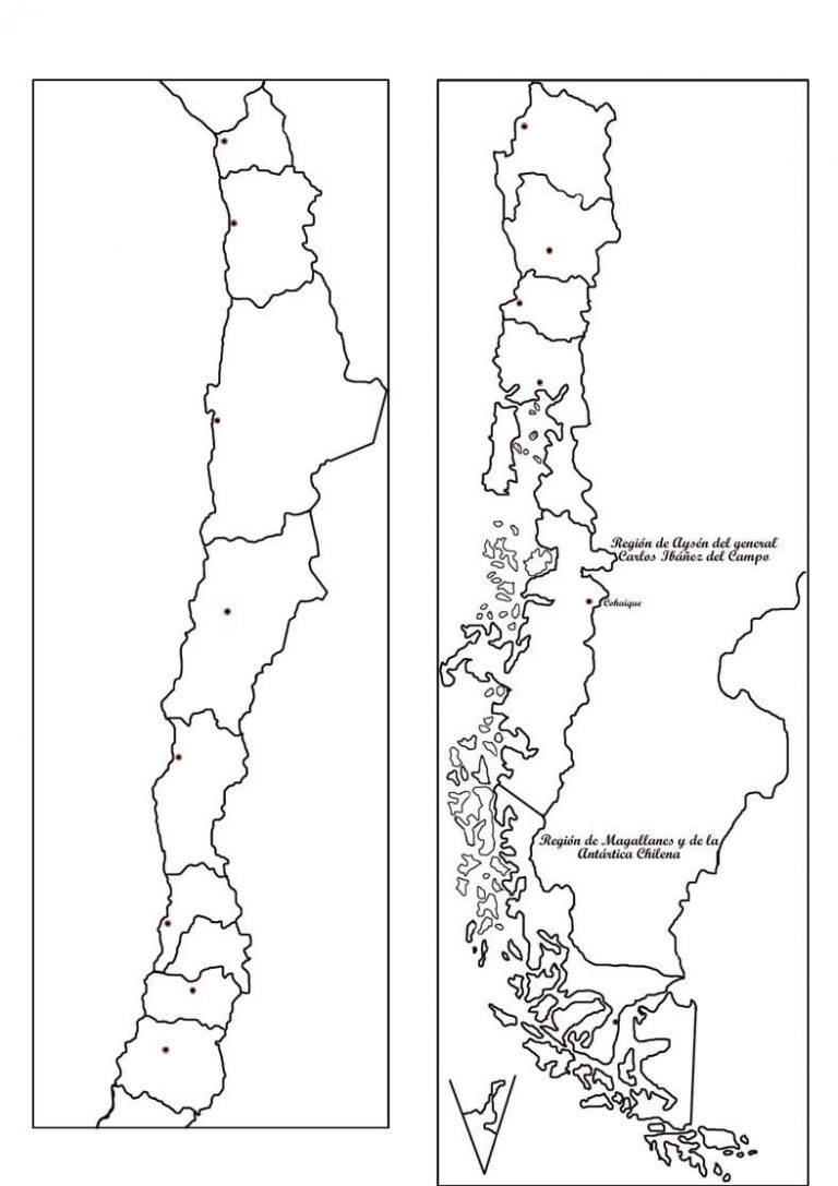 Información E Imágenes Con Mapas De Chile Político Físico Y Para Colorear 5169