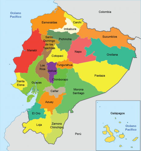 Mapa Del Ecuador Con Nombres Provincias Y Capitales Para