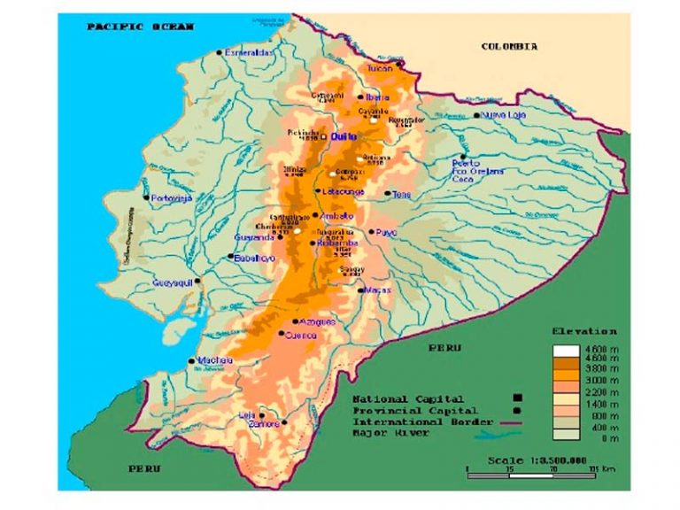 Mapa Del Ecuador Con Nombres Provincias Y Capitales 【para Descargar E Imprimir】 