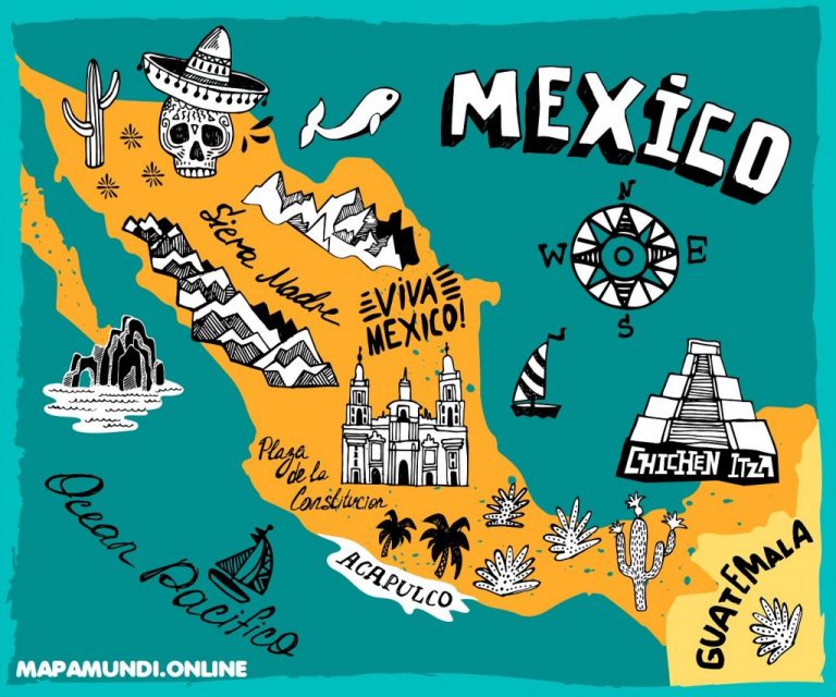 Mapa República Mexicana Mapas De México Para Descargar E Imprimir