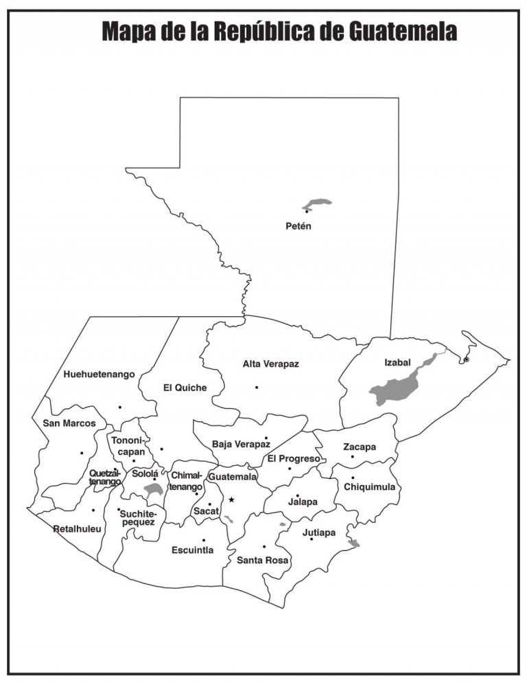 Mapa De Guatemala Con Nombres Departamentos Y Municipios 【para Descargar E Imprimir】 8707