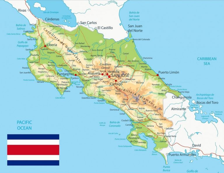 Mapa De Costa Rica Con Provincias Cantones Y Distritos 【para Descargar E Imprimir】 4501