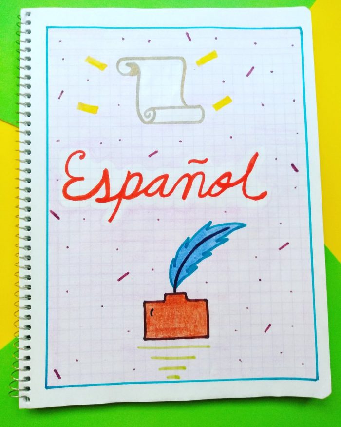 40 Portadas de español creativas, bonitas y fáciles
