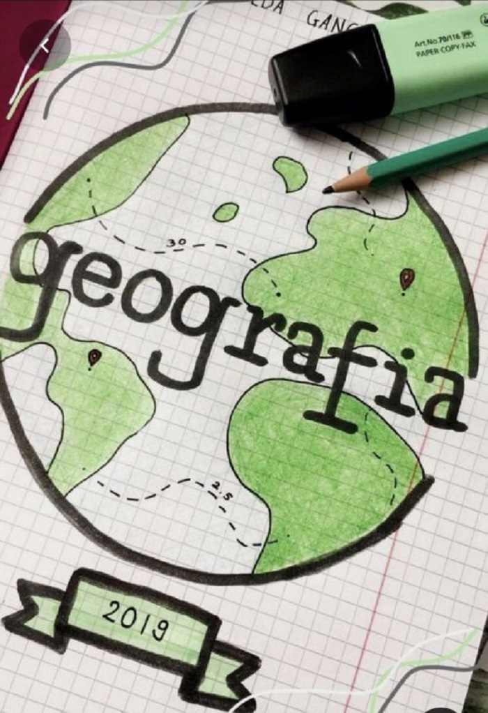 Portadas de geografía, diseños bonitos, ideas fáciles y dibujos