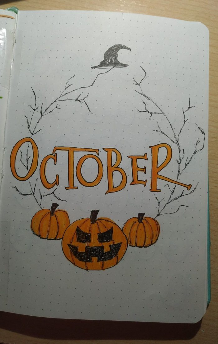 Portadas de octubre, diseños creativos, ideas bonitas, dibujos fáciles,  carátulas
