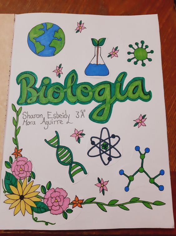  Portadas de biología, bonitas, ideas fáciles